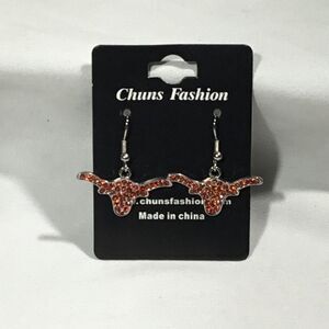 Embellished Crystal Bull Earrings (UC3)